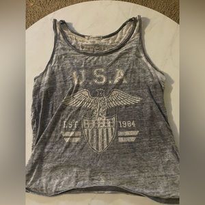 Maurice’s size 1X sheer grey USA tank top
